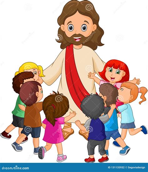 Jesus And Children Royalty-Free Illustration | CartoonDealer.com #12725688