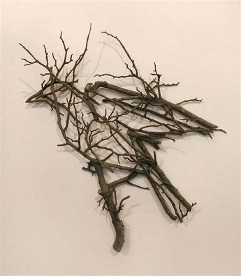 Twig bird | Twig art, Branch art, Driftwood art