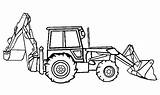 Backhoe Coloring Pages sketch template
