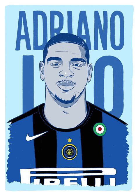 2005-06 Inter Milan Adriano #10 Serie A Icons A3 Poster/Print