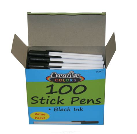 Wholesale Bulk 100 Count Black Pens FCS902 in Bulk