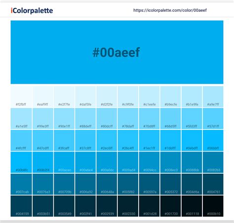 Pantone Process Cyan Up Color | Hex color Code #00aeef information | Hsl | Rgb | Pantone