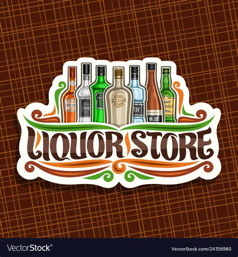 Logo for liquor store Royalty Free Vector Image