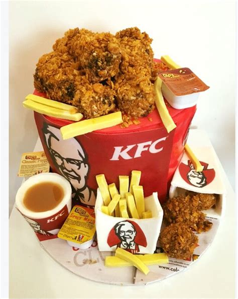 Kfc cake : looks like a real bargain bucket! | Kfc cake, Kfc inspired recipes, Kfc