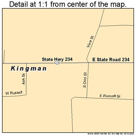 Kingman Indiana Street Map 1839798