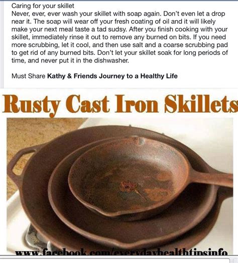 Rusty iron skillets | Rusty cast iron skillet, Cleaning hacks, Cleaning