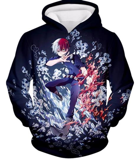 My Hero Academia Hoodie - My Hero Academia Shoto Todoroki Black Hoodie – OtakuForm