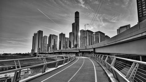 Download wallpaper 1920x1080 city, buildings, skyscrapers, walkway ...