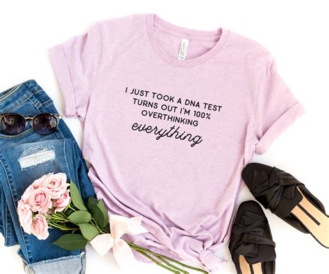 Overthinking Everything Funny T-shirts For Women Shirt With Saying Teen Clothes Graphic Tee ...