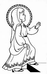 Virgen Maria Coloring Page Pages sketch template