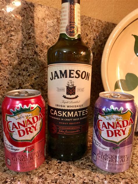 Try the new Canada Dry Cranberry or Blackberry Ginger Ale with Jameson. I know it's not ...