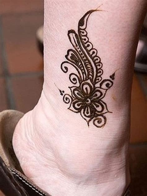 Henna Mehndi tattoo designs idea for ankle - Tattoos Ideas