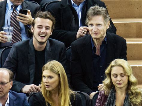 Liam Neeson and Sons Go to Hockey Game: Photos