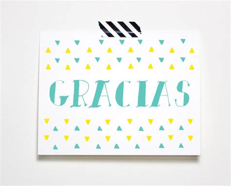 Thank You Card Gracias - Etsy