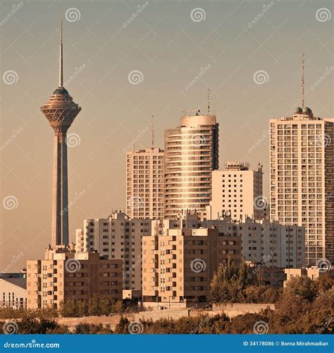 Tehran Skyline In The Sunset Royalty Free Stock Image - Image: 34178086