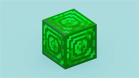 3D Minecraft Emerald Block - TurboSquid 2070124