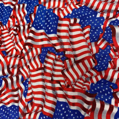 USA Flag Cotton Fabric. American Flag Fabric. 100% Cotton | Etsy