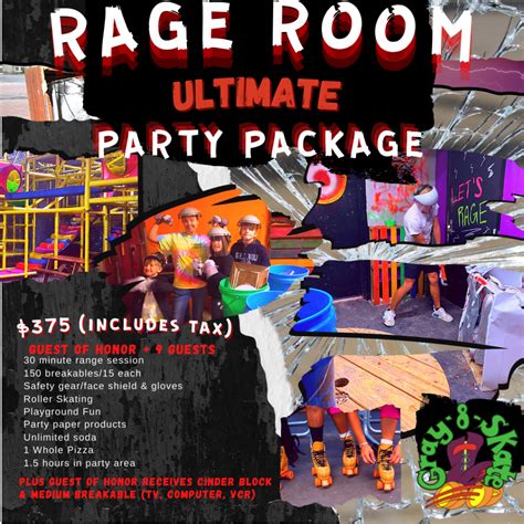 Rage Room Unique Birthday Party Experience - Gray-8-Skate Family Entertainment Center