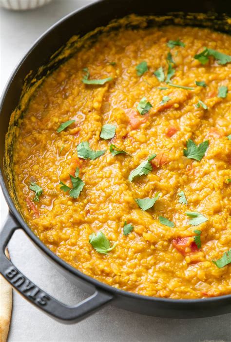 Spicy Red Lentil Dal (Quick + Easy Recipe) - The Simple Veganista | Red lentil recipes, Dhal ...