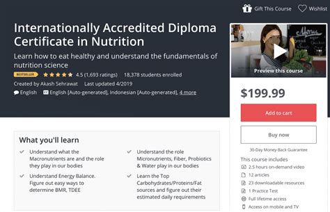 6 Best Nutrition Courses, Classes and Certificates Online