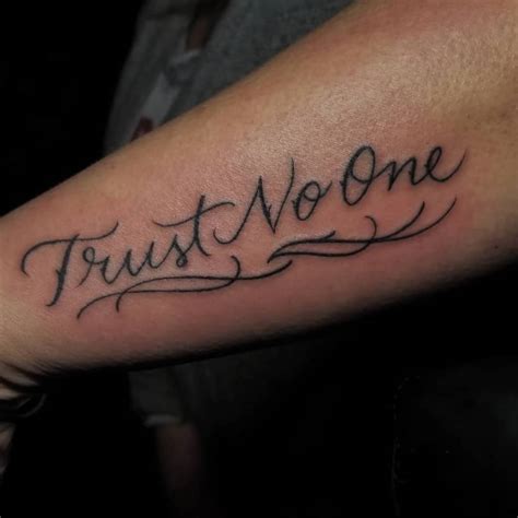 Trust No One Tattoo Designs : Top 69 Best Trust No One Tattoo Ideas ...