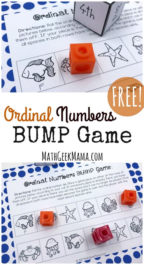 {FREE} Ordinal Numbers Game for Kindergarten-First Grade