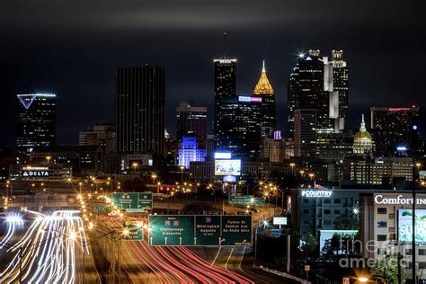 Atlanta Skyline from the South at Night 1 Photograph by The Photourist ...