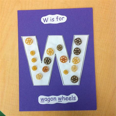 W is for wagon wheels | Preschool letter crafts, Letter a crafts, Letter activities preschool