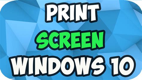 How to print screen on Windows 10 - YouTube