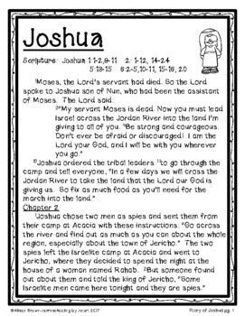 Weekly Bible Lessons: Joshua by Homeschooling by Heart | TpT