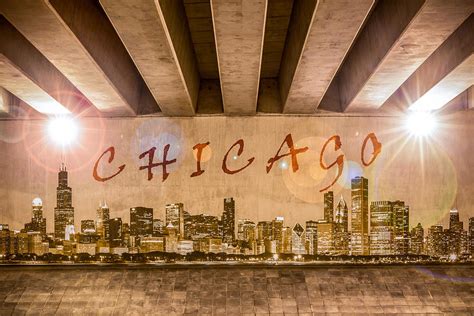 Chicago Graffiti Skyline Photograph by Semmick Photo