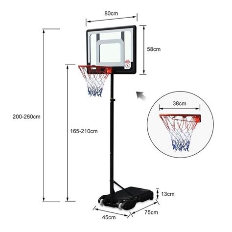 Portable Adjustable Basketball Ring Stand Backboard System Break Away Rim Kids | eBay ...