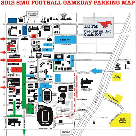 Game Day Parking Map - SMU