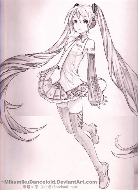 Hatsune Miku V3 (Sketch version) by MikuMikuDanceloid on DeviantArt