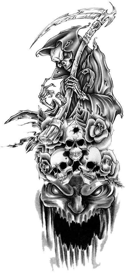 Grim Reaper Skull Tattoo Designs