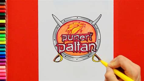 How to draw Puneri Paltan Logo (Pro Kabaddi Team) - YouTube