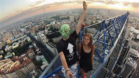 Daredevil Couple Go Skywalking Together In Search For Romantic View - YouTube