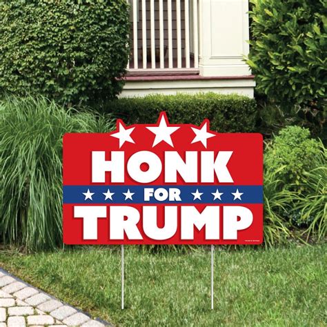 Honk for Trump 2020 - Political Election Yard Sign Lawn Decorations ...