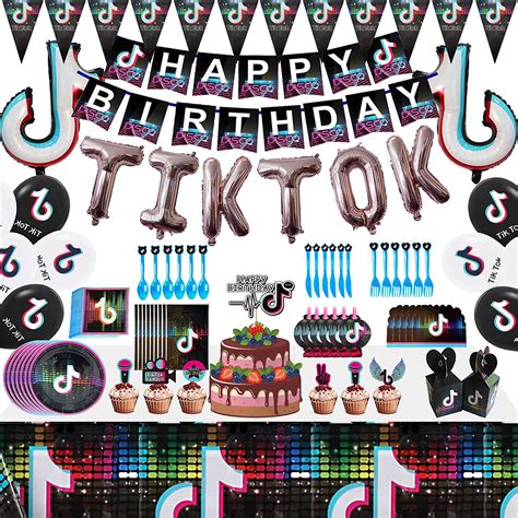 154 Tik Tok Party Decorations and Birthday Supplies Including Banners ...