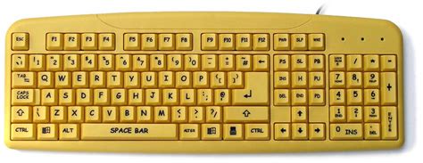 KBC-240BY - Large Black Print, Yellow Keyboard, Data Sheet