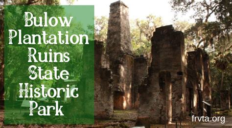 Bulow Plantation Ruins Historic State Park - Florida RV Trade AssociationFlorida RV Trade ...