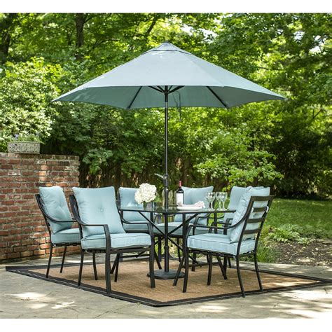 Patio Dining Sets With Umbrella Walmart / Mainstays Sand Dune 6-Piece Folding Patio Dining Set ...