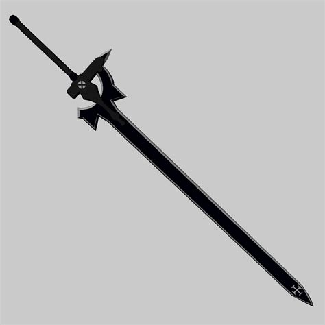 3D Model Elucidator Kirito Sword - 3D Model | Sword art online wallpaper, Sword art online ...