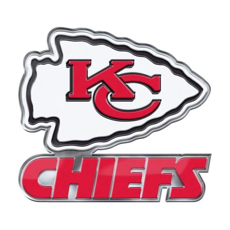 Kansas City Chiefs CE4 Alternate Logo Color Auto Emblem Chrome Decal ...