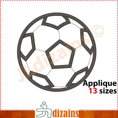 Soccer Ball Applique Design. Soccer Ball Embroidery Design. - Etsy UK