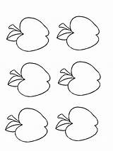 10 Apples Coloring Page Pages sketch template