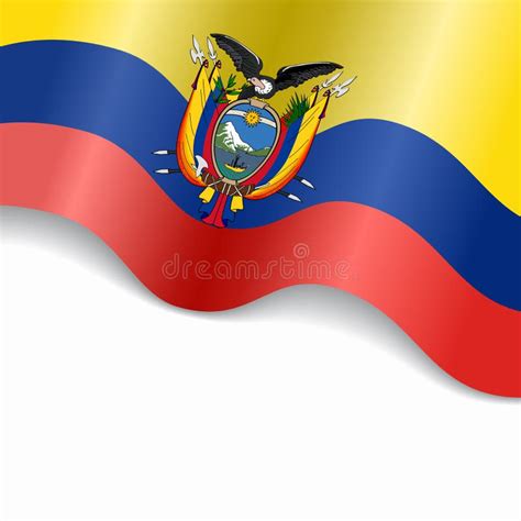 Ecuadorian Flag Wavy Abstract Background. Vector Illustration. Stock Vector - Illustration of ...