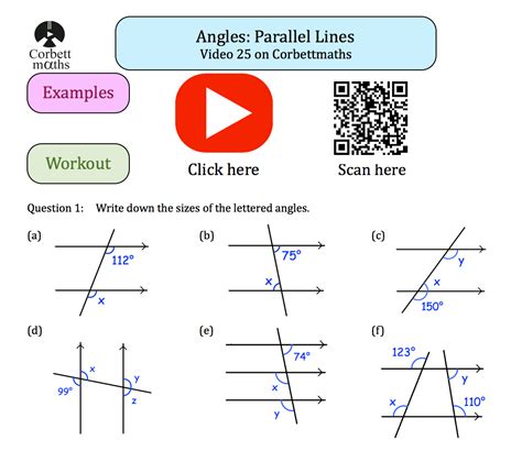 Free angles and parallel lines worksheet answers, Download Free angles and parallel lines ...