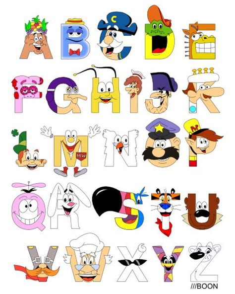 Breakfast Mascot Alphabet by Mike Boon - Neatorama