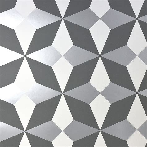 Newby Silver Geometric Wallpaper |Wallpaper And Borders |The Mural Store